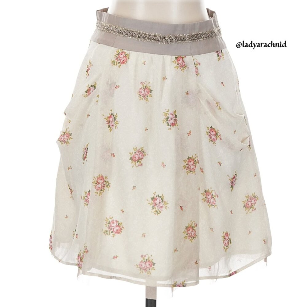 Apuweiser-Riche coquette hime gyaru fairycore floral skirt - Picture 4 of 8